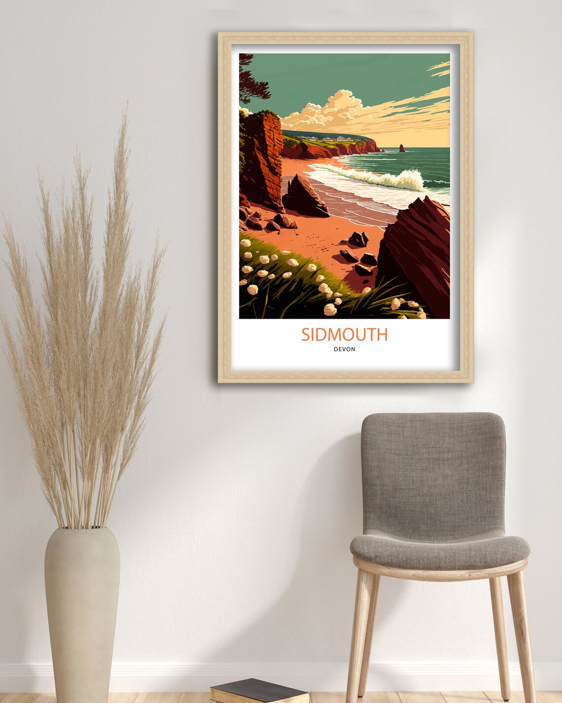 Sidmouth Jurassic Coast Travel Poster, Devon - Image 3