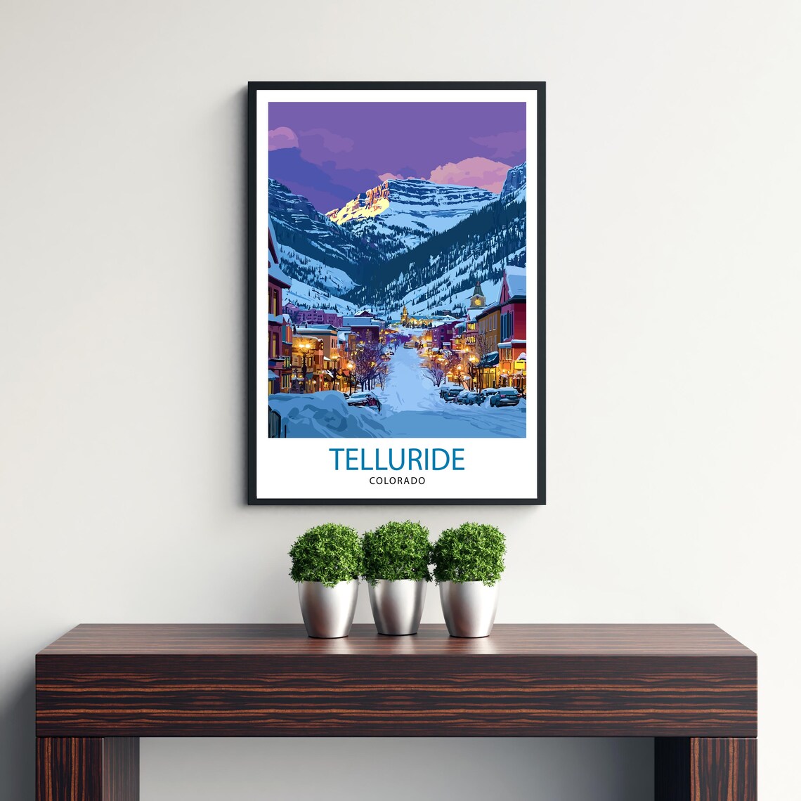 Telluride Colorado Travel Poster, Mountain Town - Image 3
