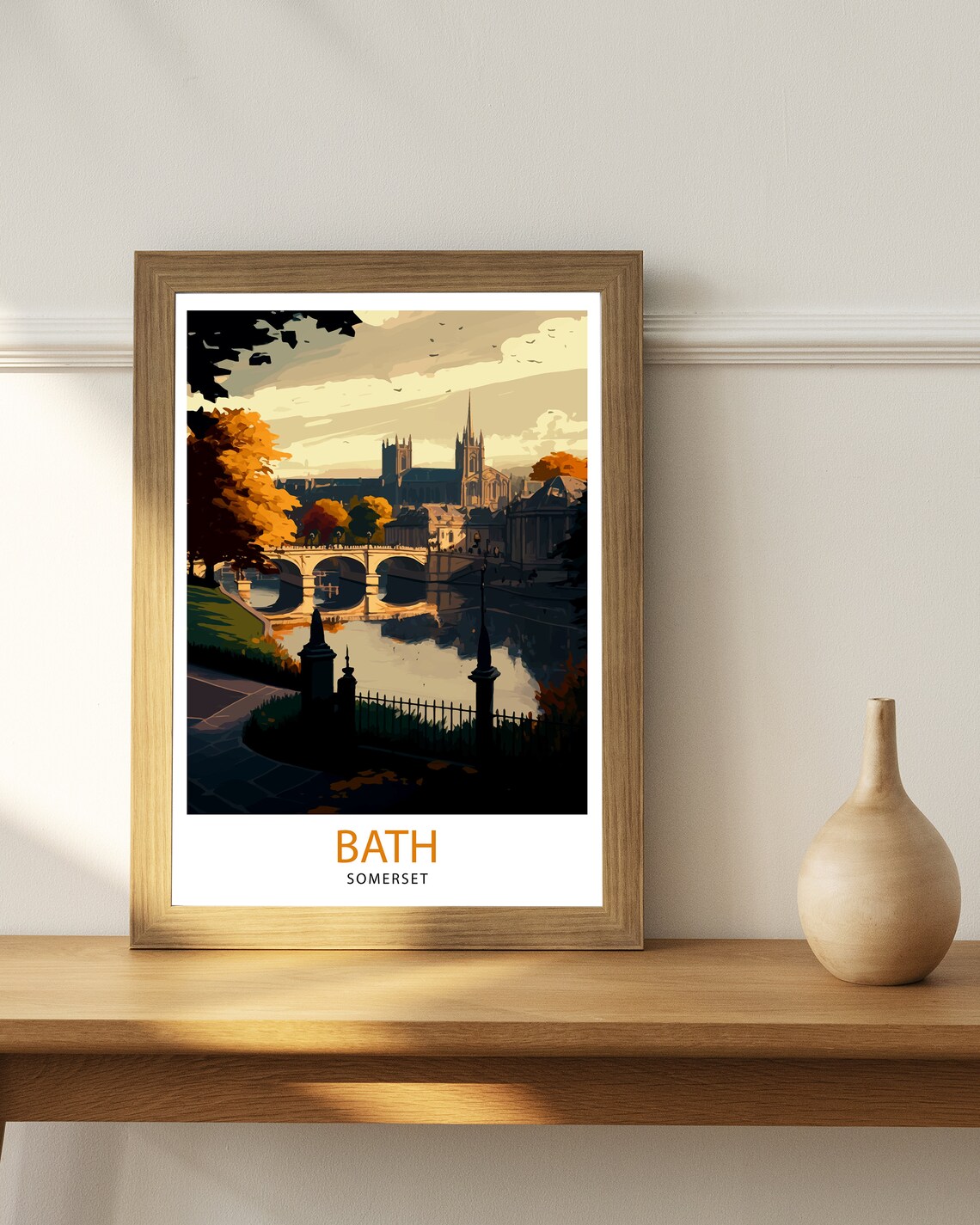 Bath Somerset Travel Poster, Bath England Illustration - Image 2