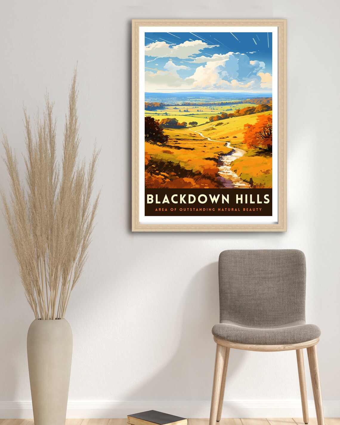 Blackdown Hills AONB Travel Poster, English Countryside - Image 2