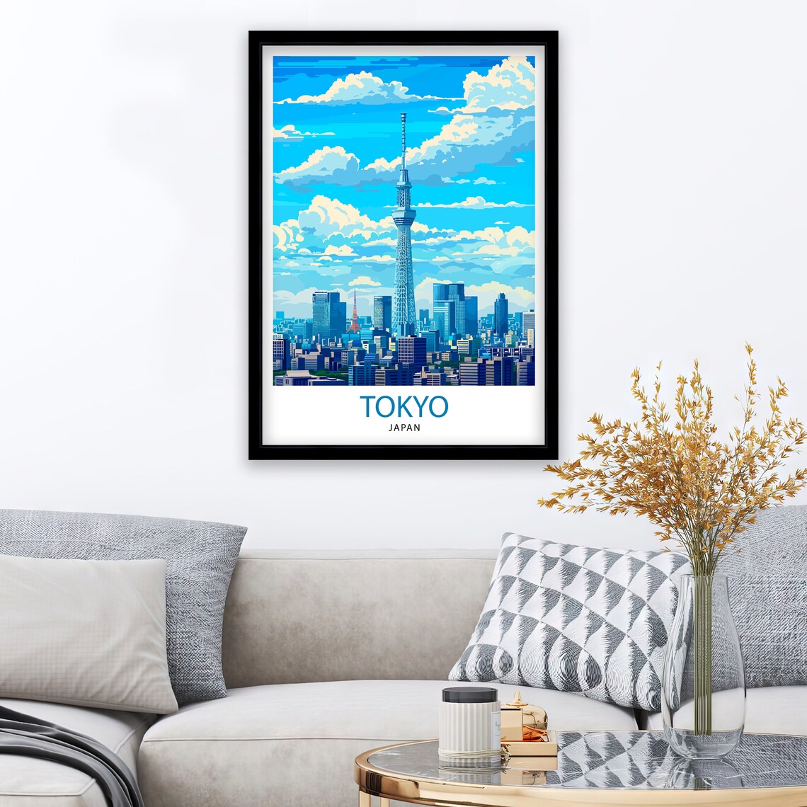 Tokyo Japan Travel Poster, Tokyo Illustration - Image 2
