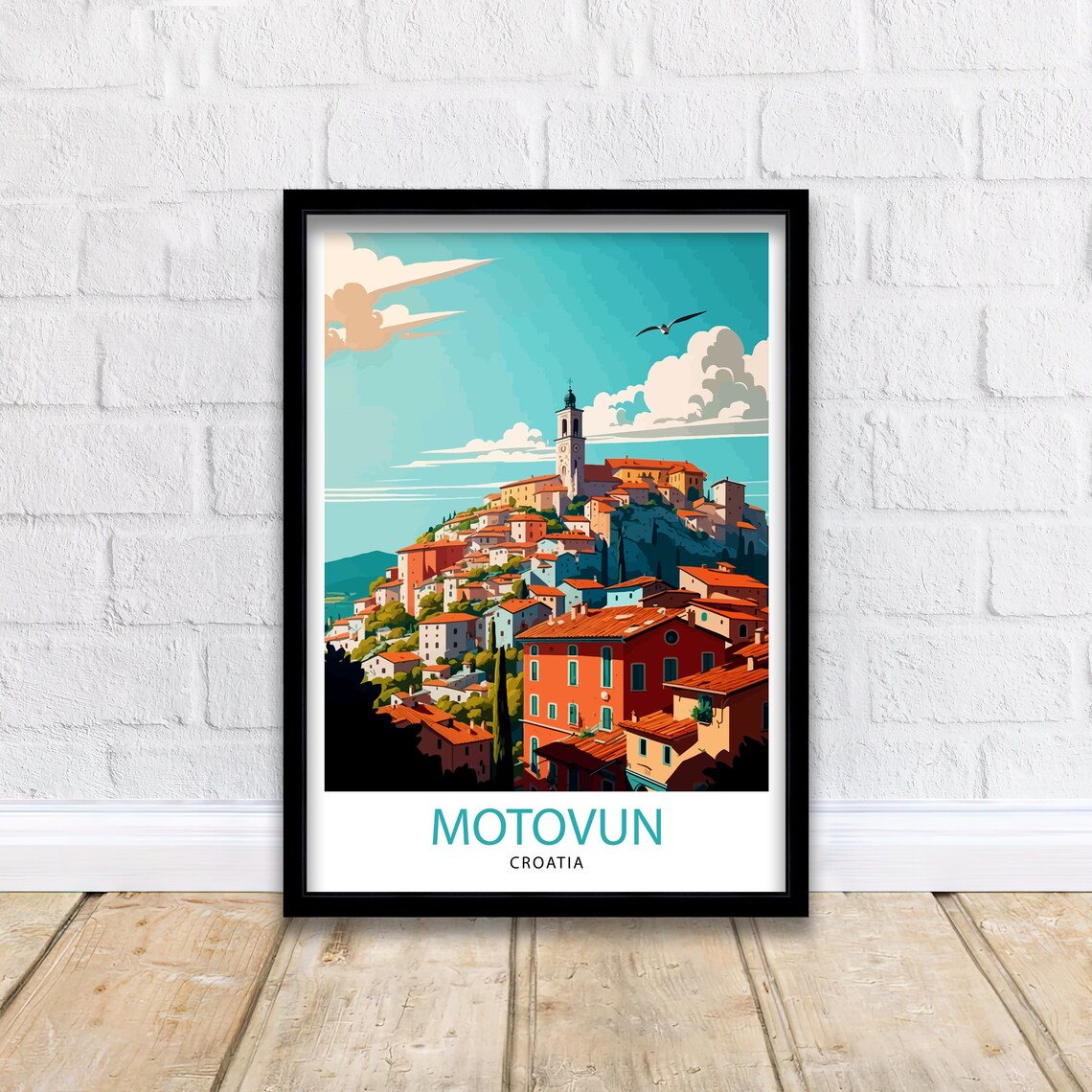 Motovun Croatia Travel Poster, Europe Wall Decor - Image 3