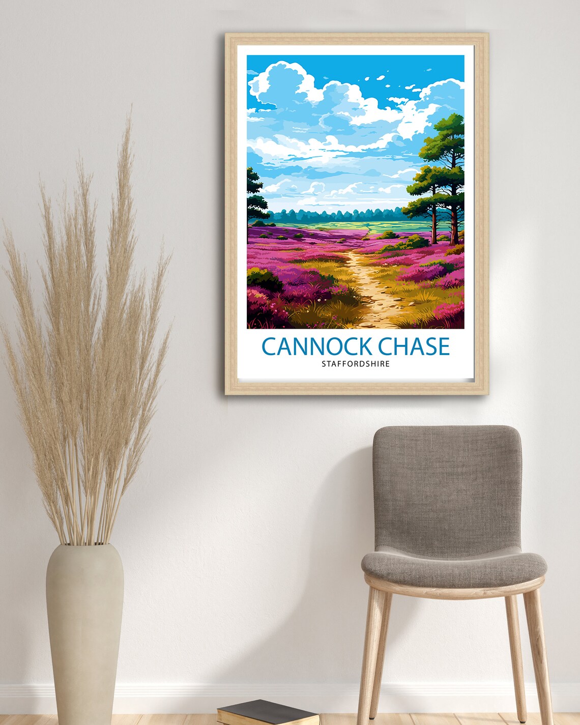 Cannock Chase AONB Travel Poster, Staffordshire Woodland - Image 2