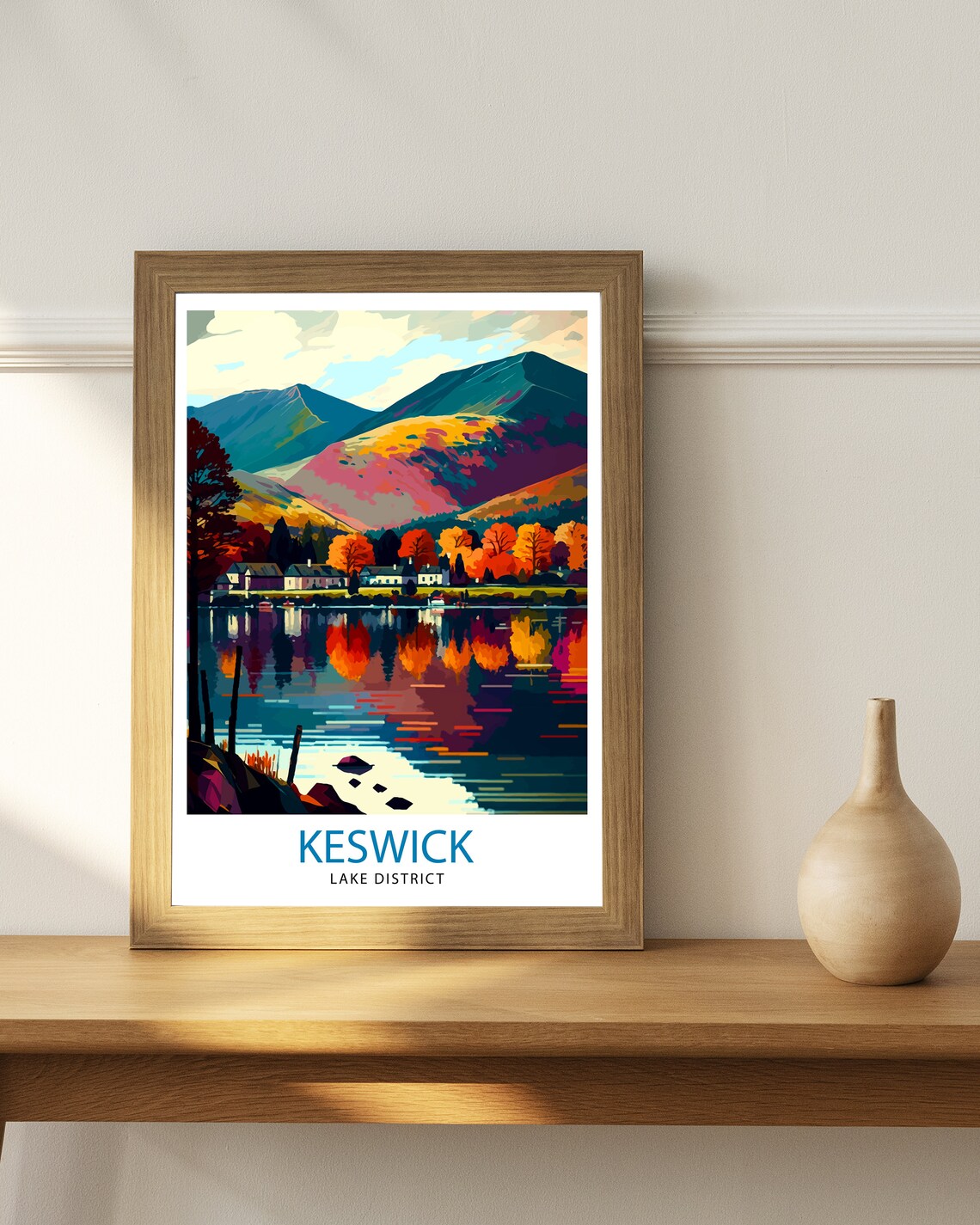 Keswick Lake District Travel Poster, Wall Decor - Image 2