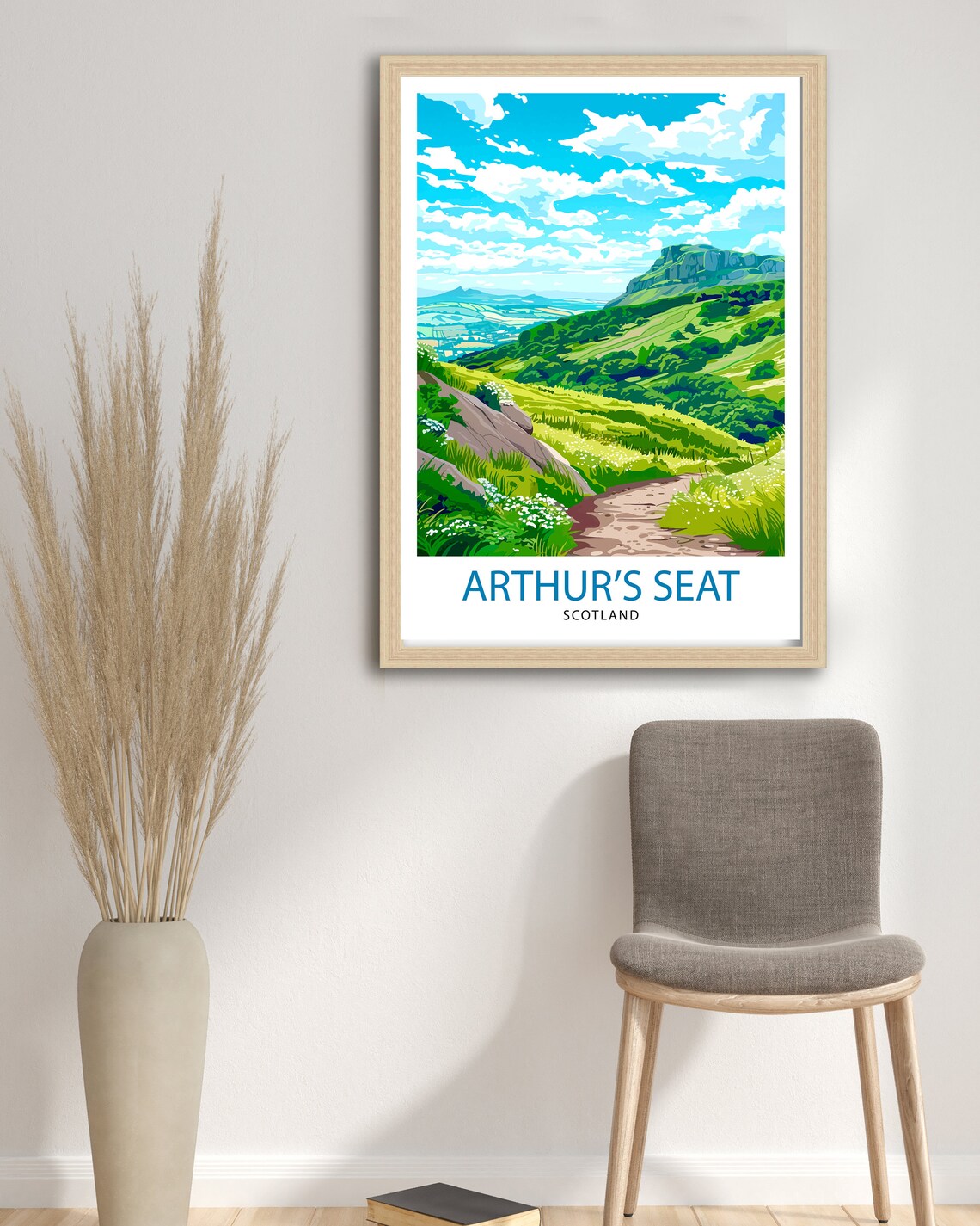 Arthur's Seat Scotland Travel Poster, Edinburgh Landmark - Image 2