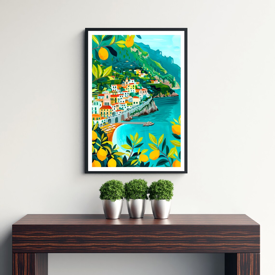 Amalfi Coast Italy Travel Poster, Europe Decor - Image 3