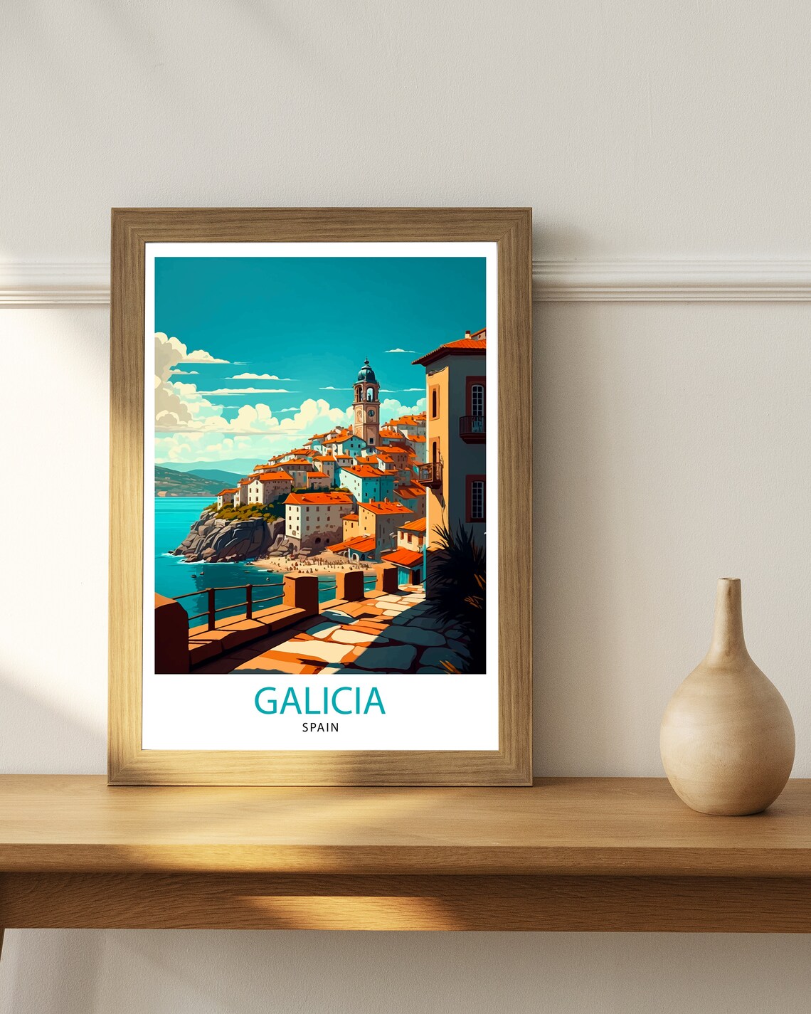 Galicia Spain Travel Poster, Europe Wall Decor - Image 2