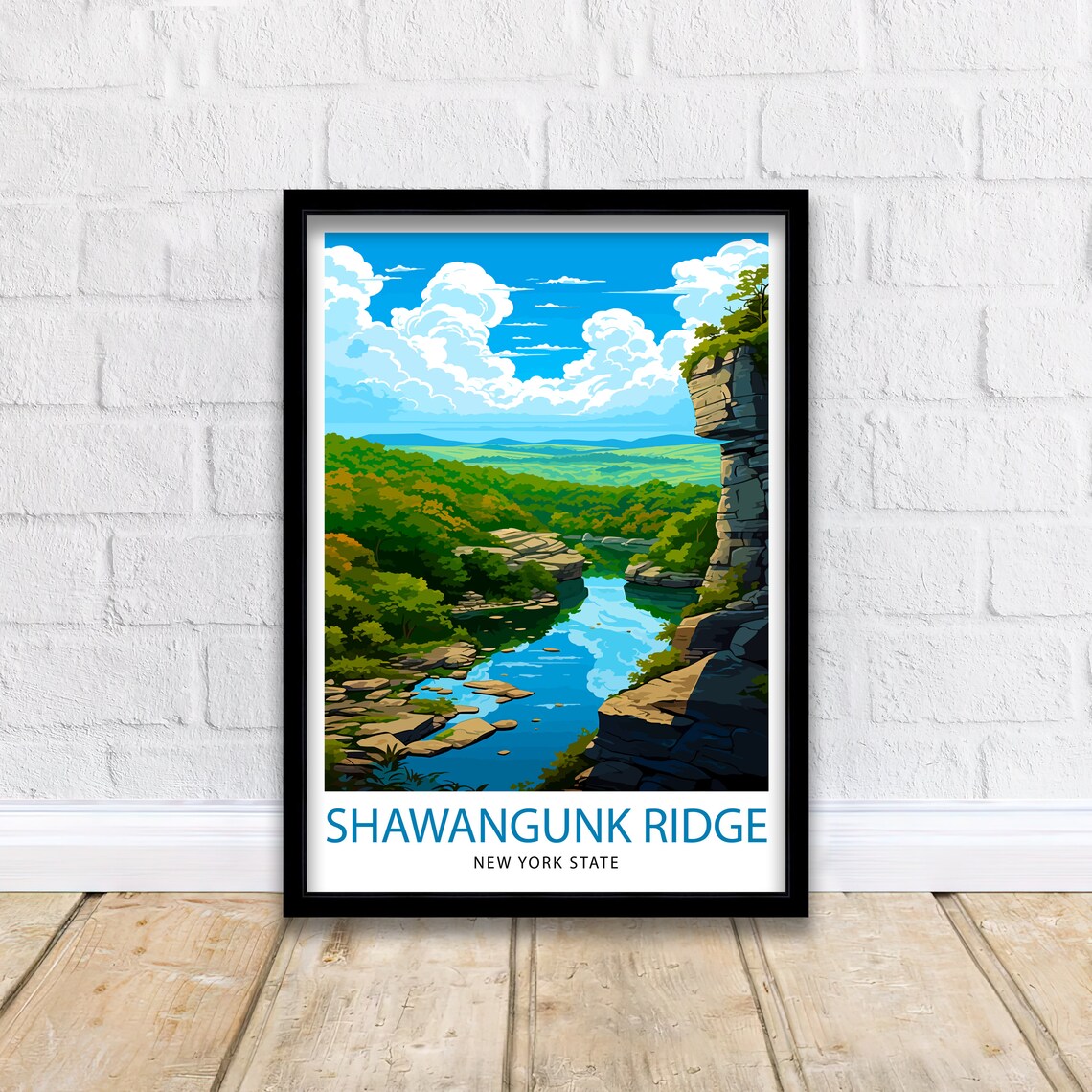 Shawangunk Ridge New York Landscape Travel Poster - Image 2