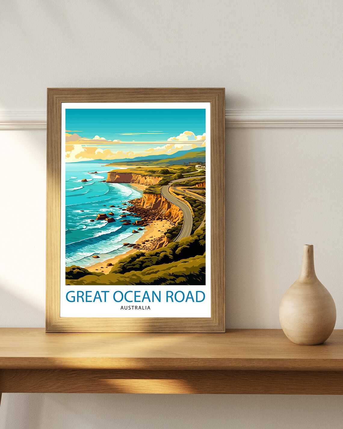 Great Ocean Road Travel Poster, Australia Coastal Scene - Image 2