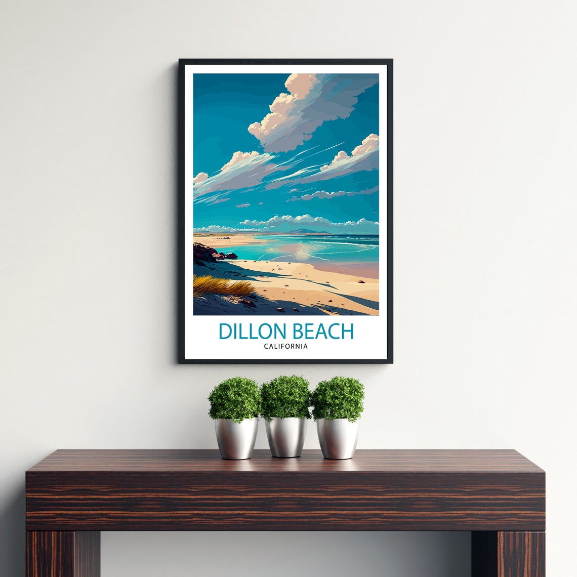 Dillon Beach California Wide Sandy Shore Dramatic Sky Poster - Image 3