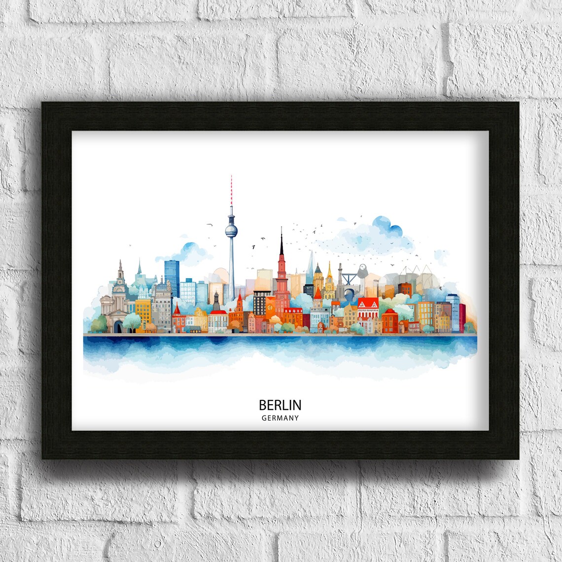 Berlin Germany Skyline Art Print, Cityscape - Image 3