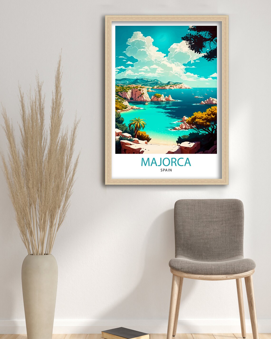 Majorca Spain Travel Poster, Home Living Decor - Image 3