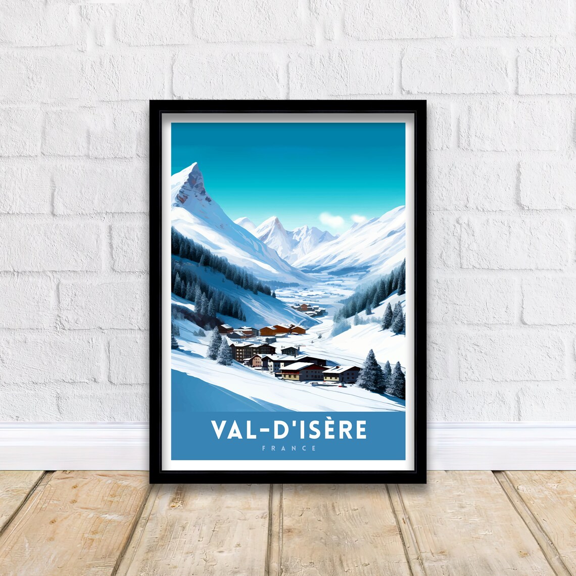 Val d'Isere France Ski Village Snowy Peaks Alpine Resort Poster - Image 2