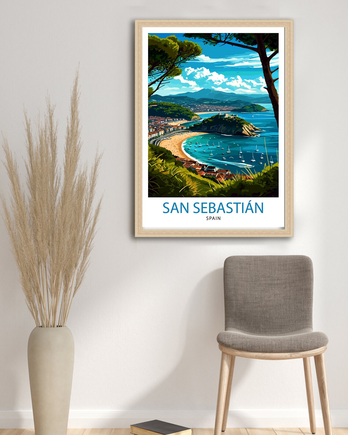 San Sebastian Travel Poster, Spain Illustration - Image 2