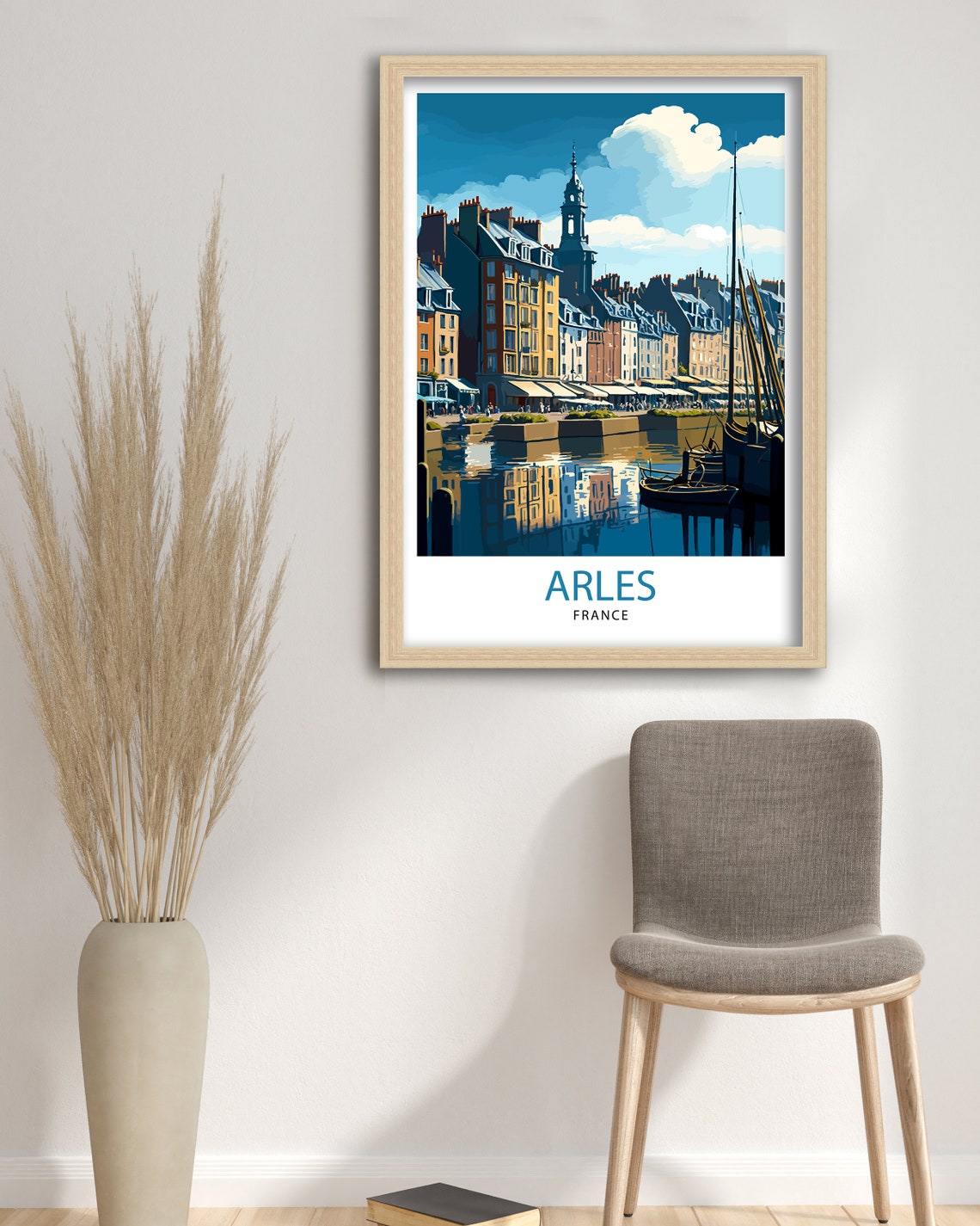 Arles France Historic Harbor Old Town Riverside Travel Poster - Image 3