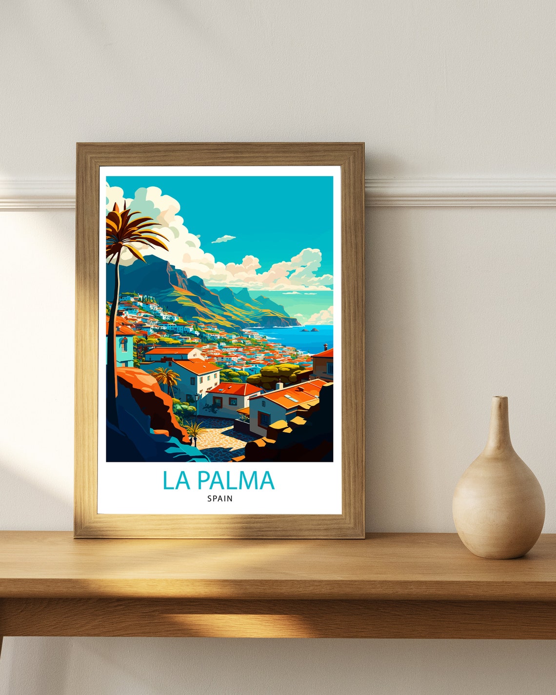 La Palma Travel Print La Palma Wall Art La Palma Home Decor La Palma Illustration La Palma Travel Poster Gift For La Palma Spain Wall Art - Image 2