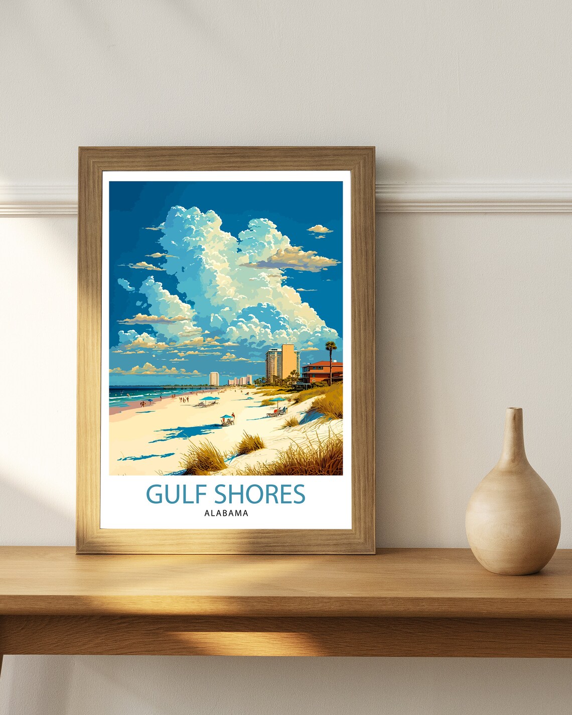 Gulf Shores Alabama Travel Poster, Beach Decor - Image 3