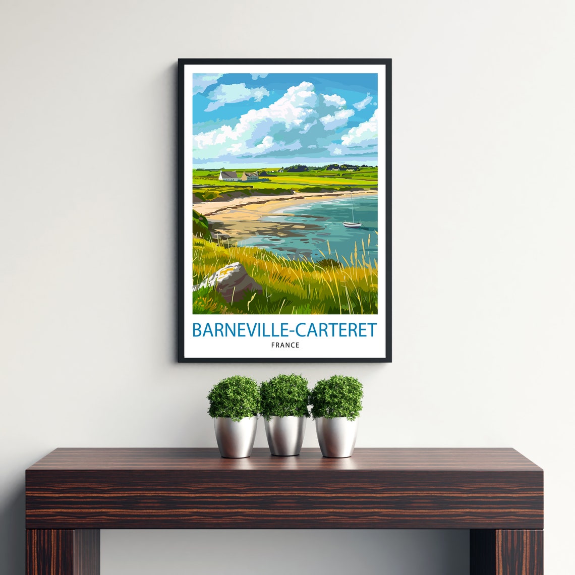 Barneville Carteret France Travel Print Wall Decor Wall Art Barneville Carteret Wall Hanging Home Decor Barneville Carteret - Image 3