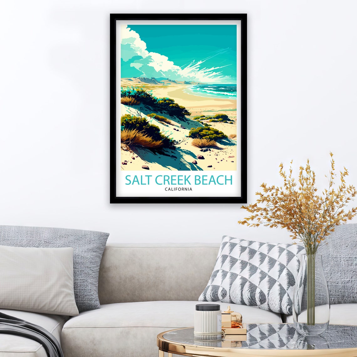 Salt Creek Beach California Dune Path Vintage Travel Art Poster - Image 2