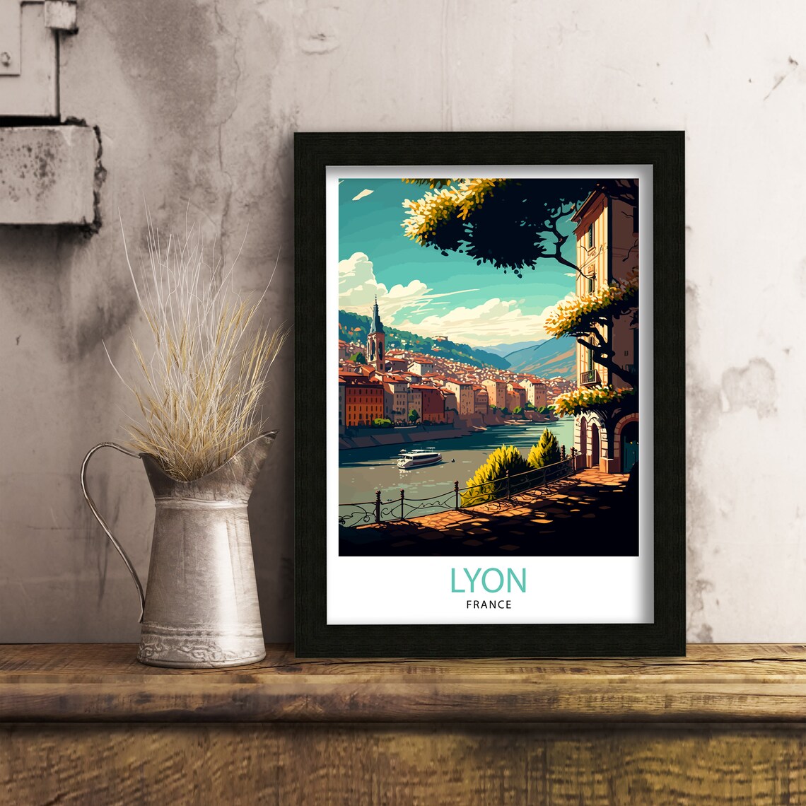 Lyon France Travel Poster, Europe Wall Decor - Image 3