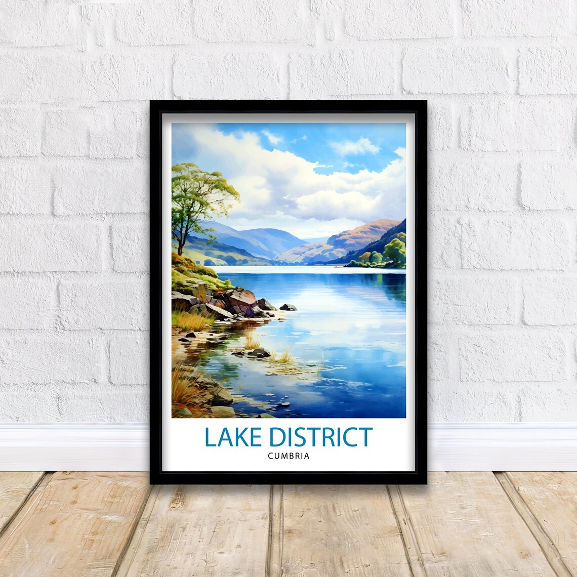 Lake District, Cumbria Travel Poster Print - Image 2