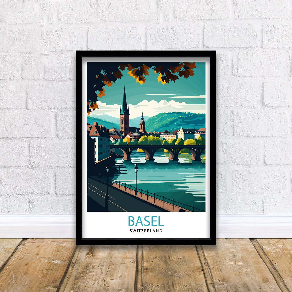 Basel Switzerland Travel Poster, Basel Wall Art