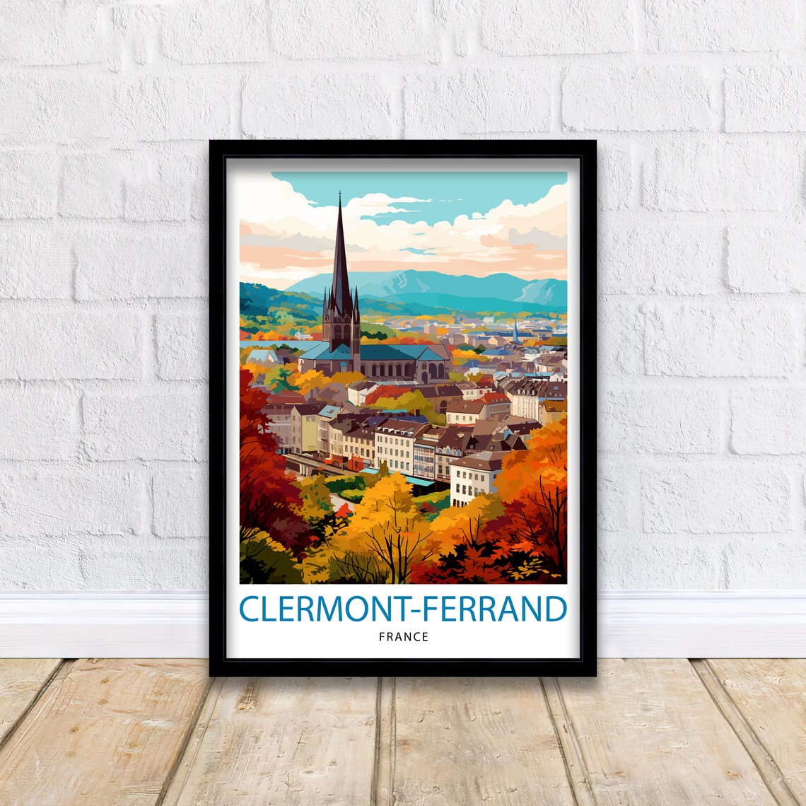 Clermont-Ferrand France Travel Poster, Europe - Image 2