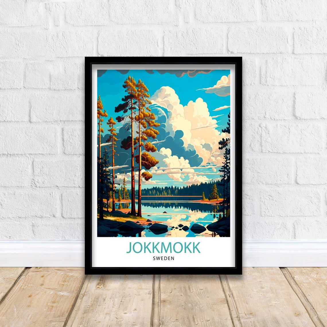 Jokkmokk Sweden Travel Poster, Europe Wall Art - Image 2