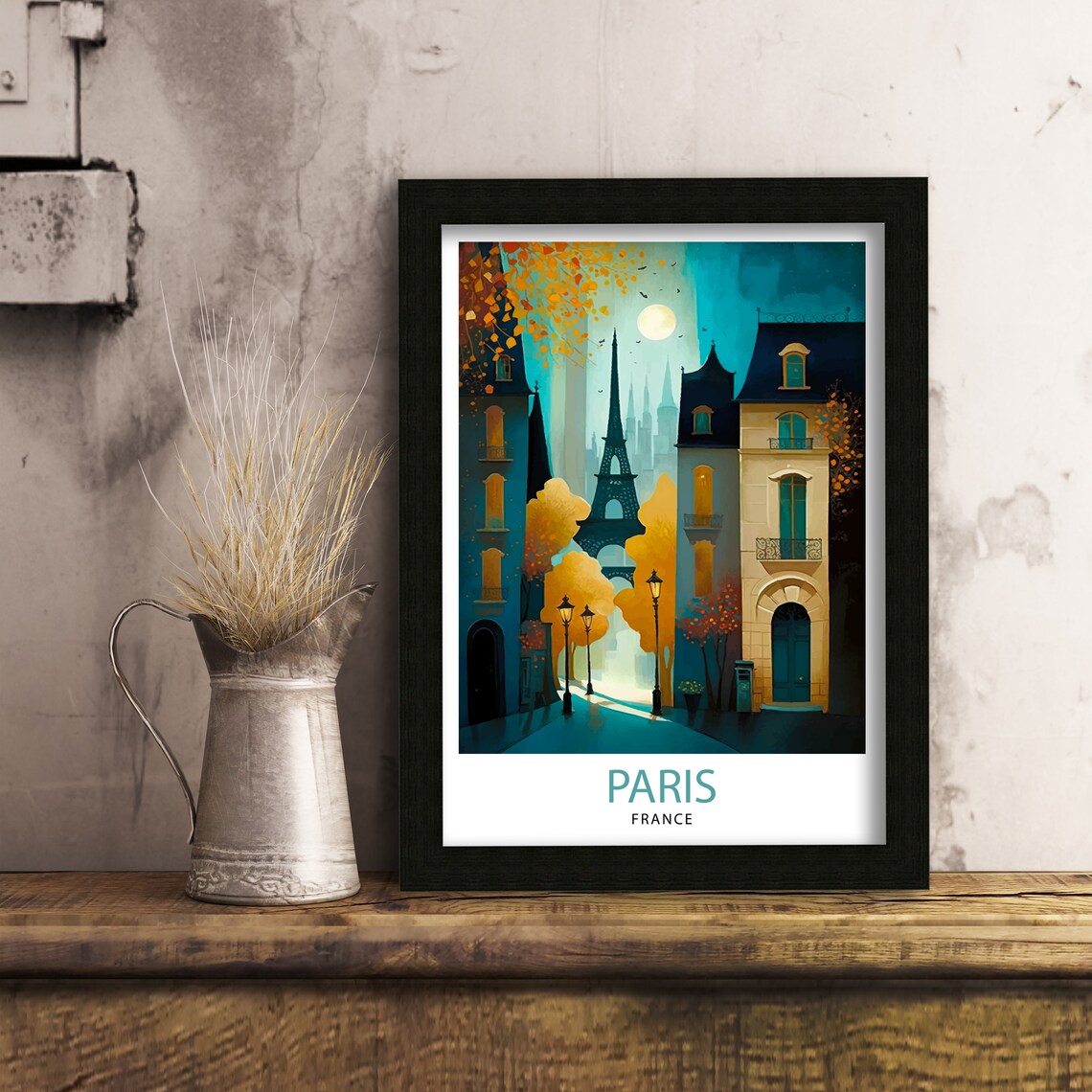 Paris Eiffel Tower Travel Print Wall Art Print - Image 3