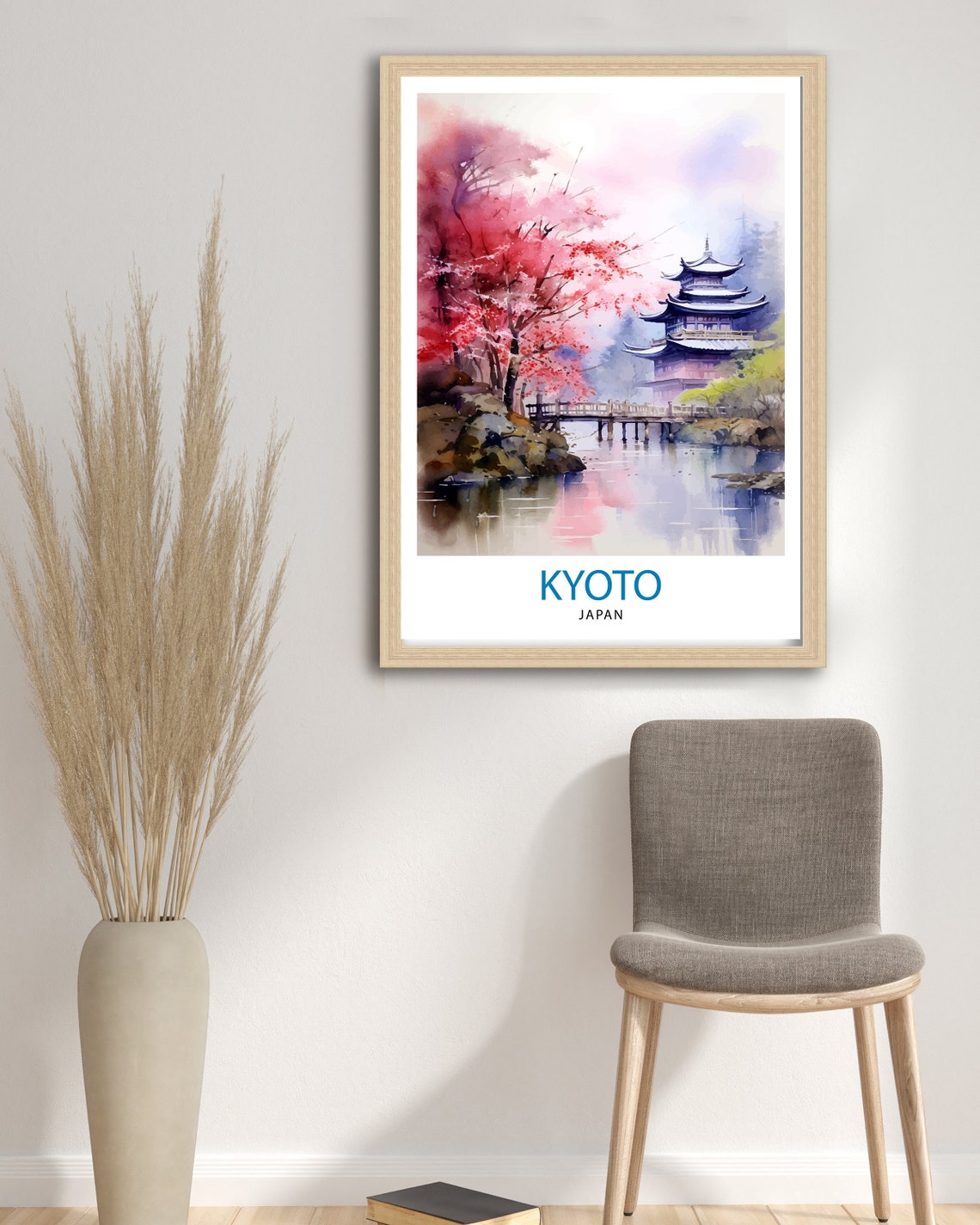 Kyoto Japan Travel Print Kyoto Wall Decor Kyoto Poster Japan Travel Prints Kyoto Art Print Kyoto Illustration Kyoto Wall Art - Image 2