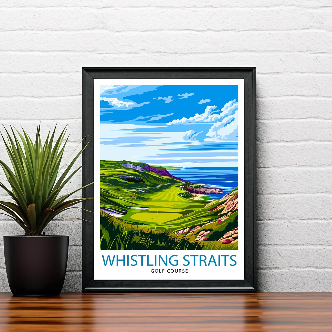 Whistling Straits Wisconsin Golf Travel Poster - Image 2