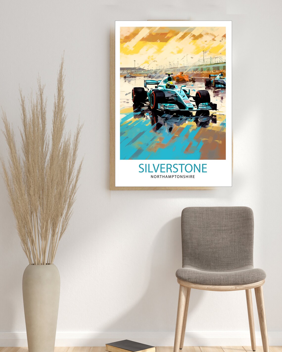 Silverstone Circuit Travel Poster, Motorsport Art Print - Image 3