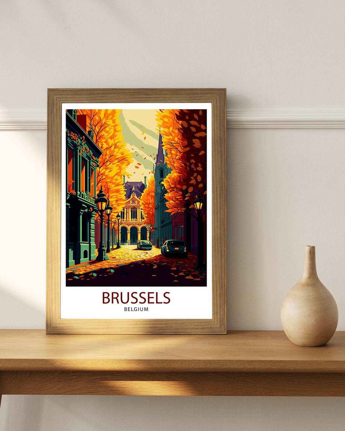 Brussels Belgium Travel Poster, Belgium Wall Art - Image 3