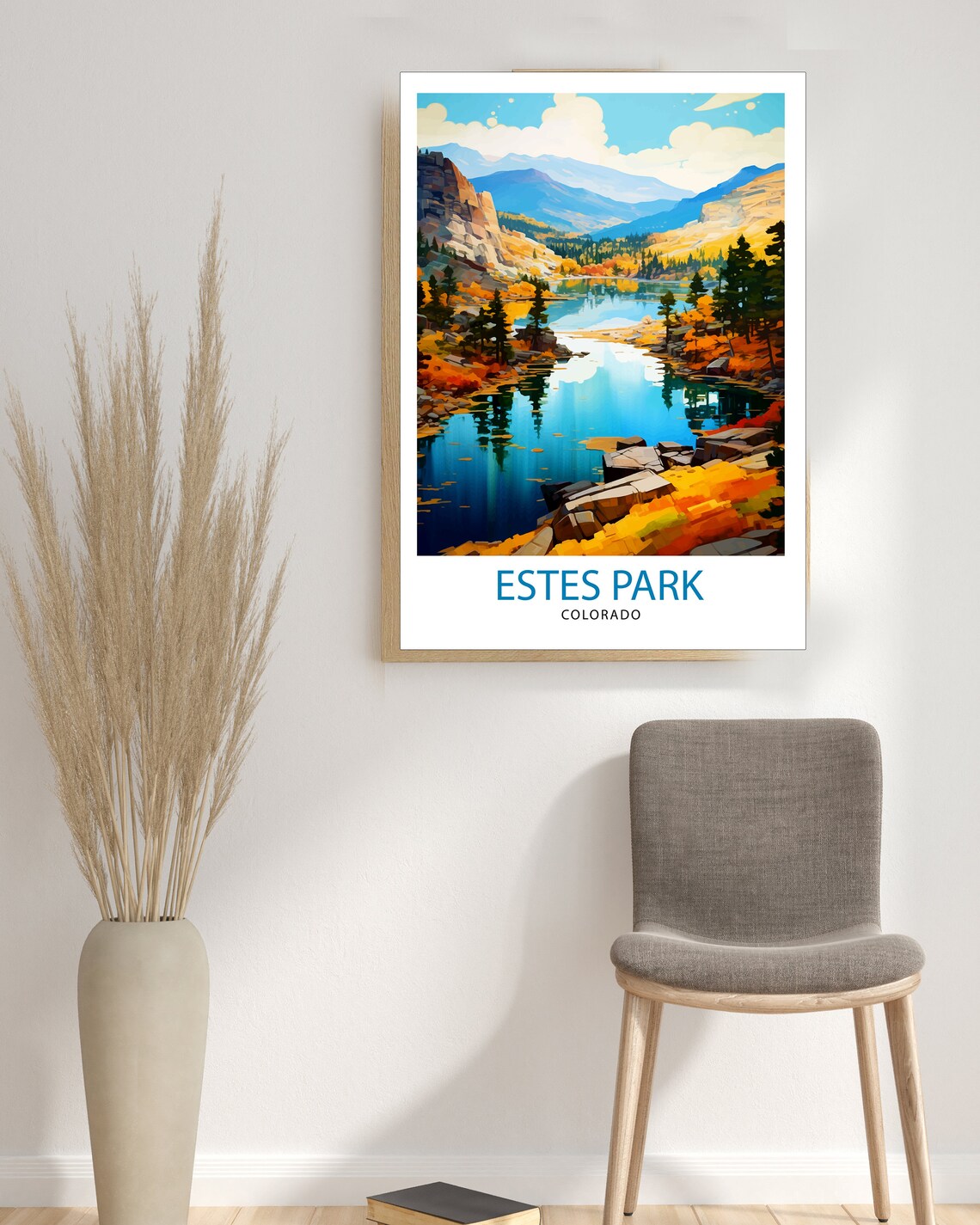 Estes Park Colorado Travel Poster, Rocky Mountain View - Image 3