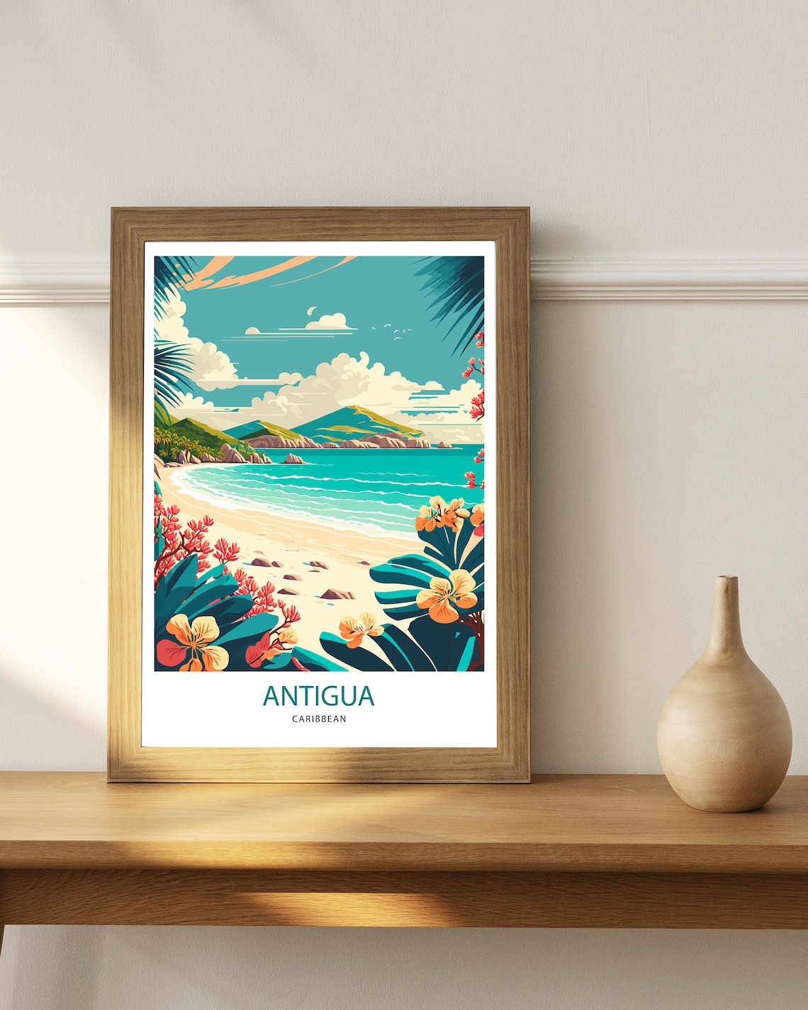 Antigua Travel Poster, Antigua And Barbuda Travel Art - Image 2
