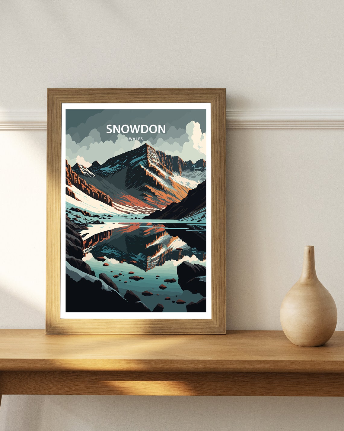 Snowdonia Travel Print Snowdonia Print Travel Poster Wales Snowdonia Poster Travel Print Wales Print Snowdon Print - Image 2