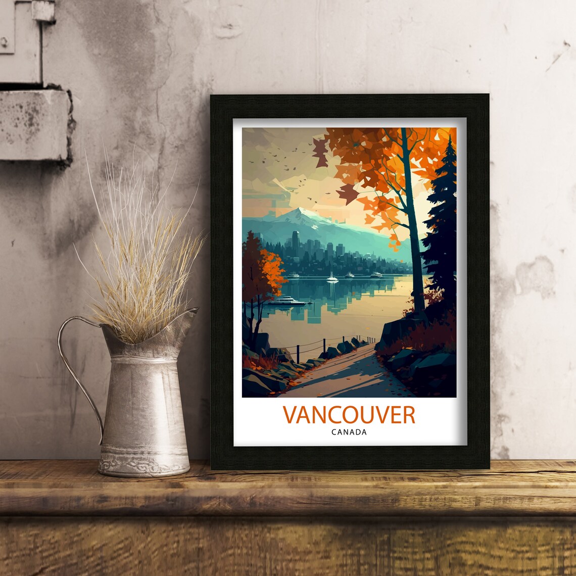 Vancouver Travel Poster, Vancouver Home Living Decor - Image 3