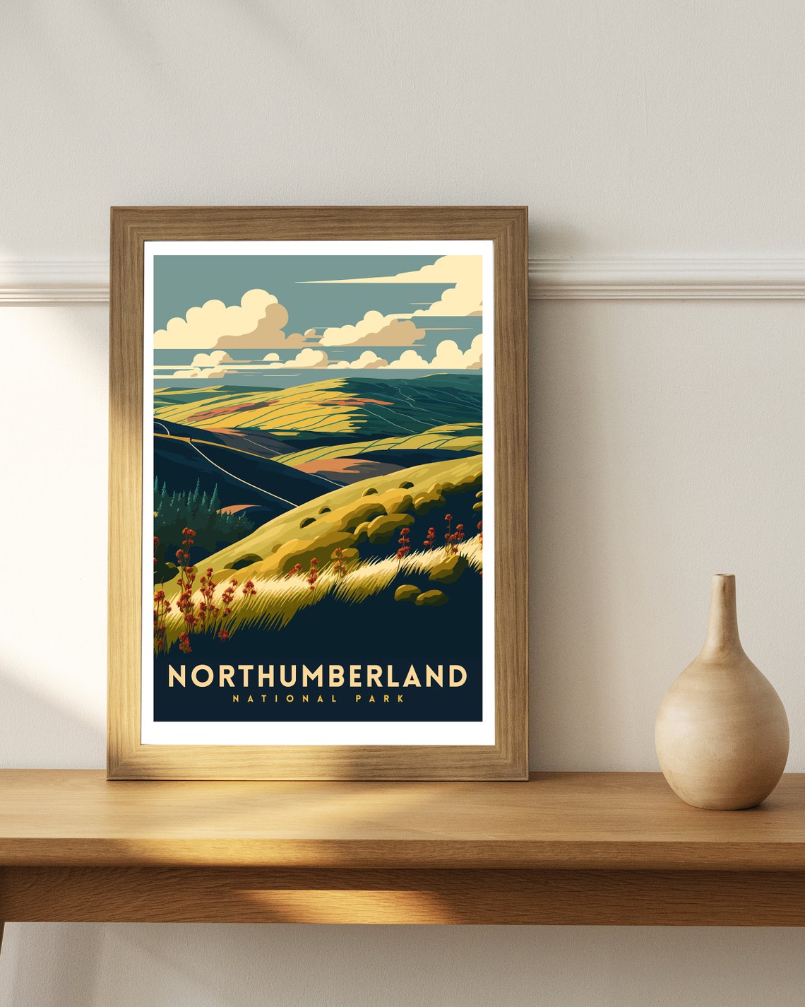 Northumberland Travel Print Travel Poster Northumberland Print Travel Print Northumberland Art Art Print National Park Print - Image 3