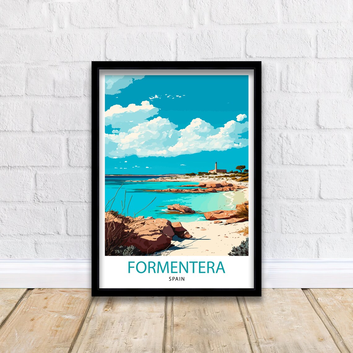 Formentera Travel Poster, Island Home Decor - Image 2