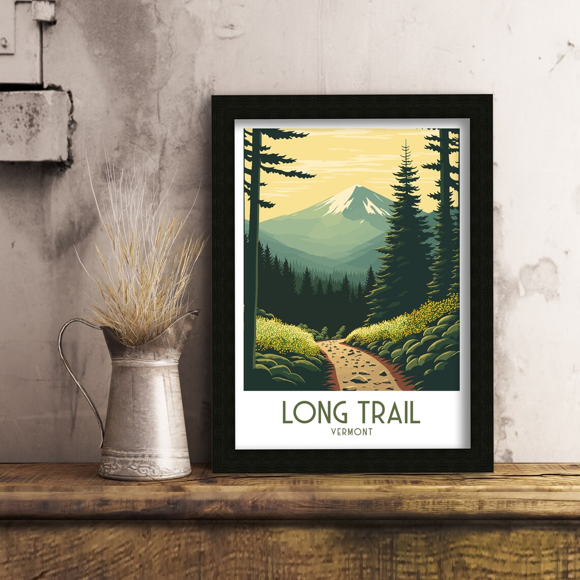 Long Trail Travel Poster, Appalachian Trail Vermont - Image 3
