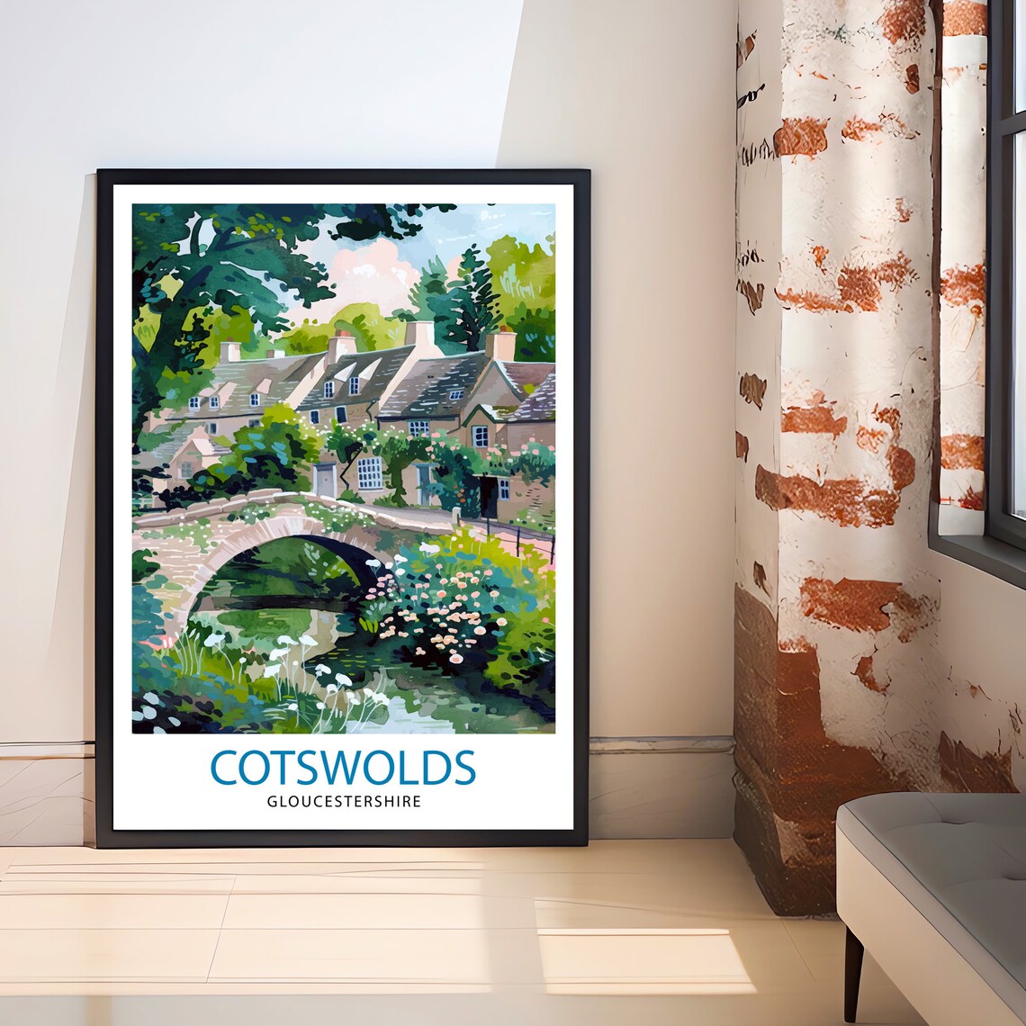 Cotswolds Travel Poster, Home Decor Illustration - Image 3