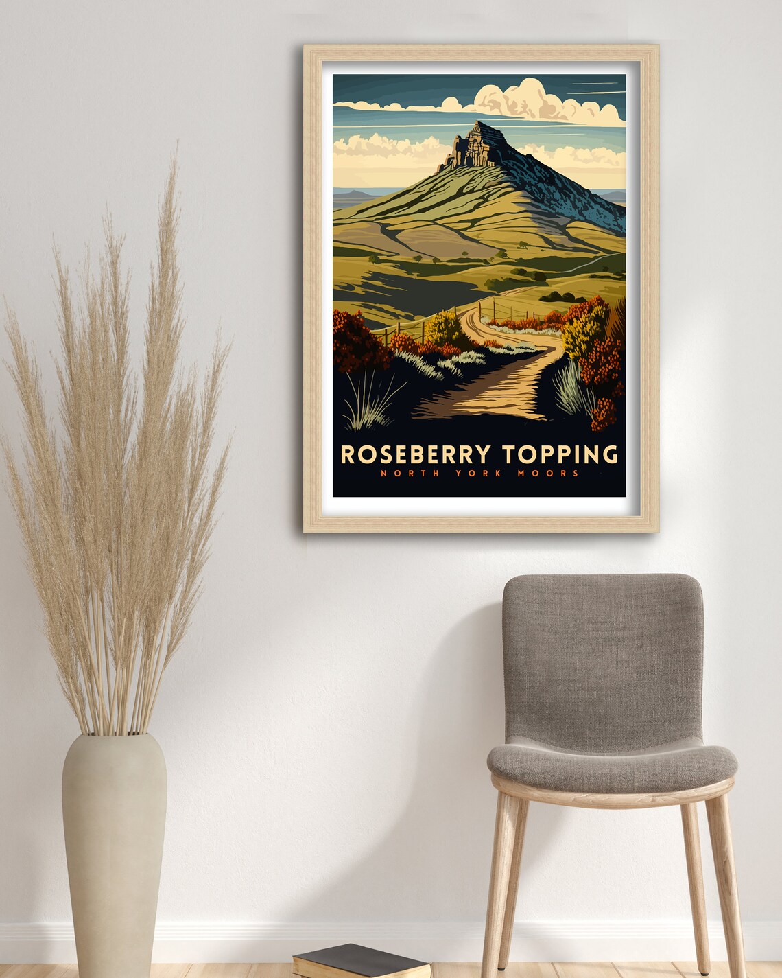 Roseberry Topping North Yorkshire Travel Poster - Image 3