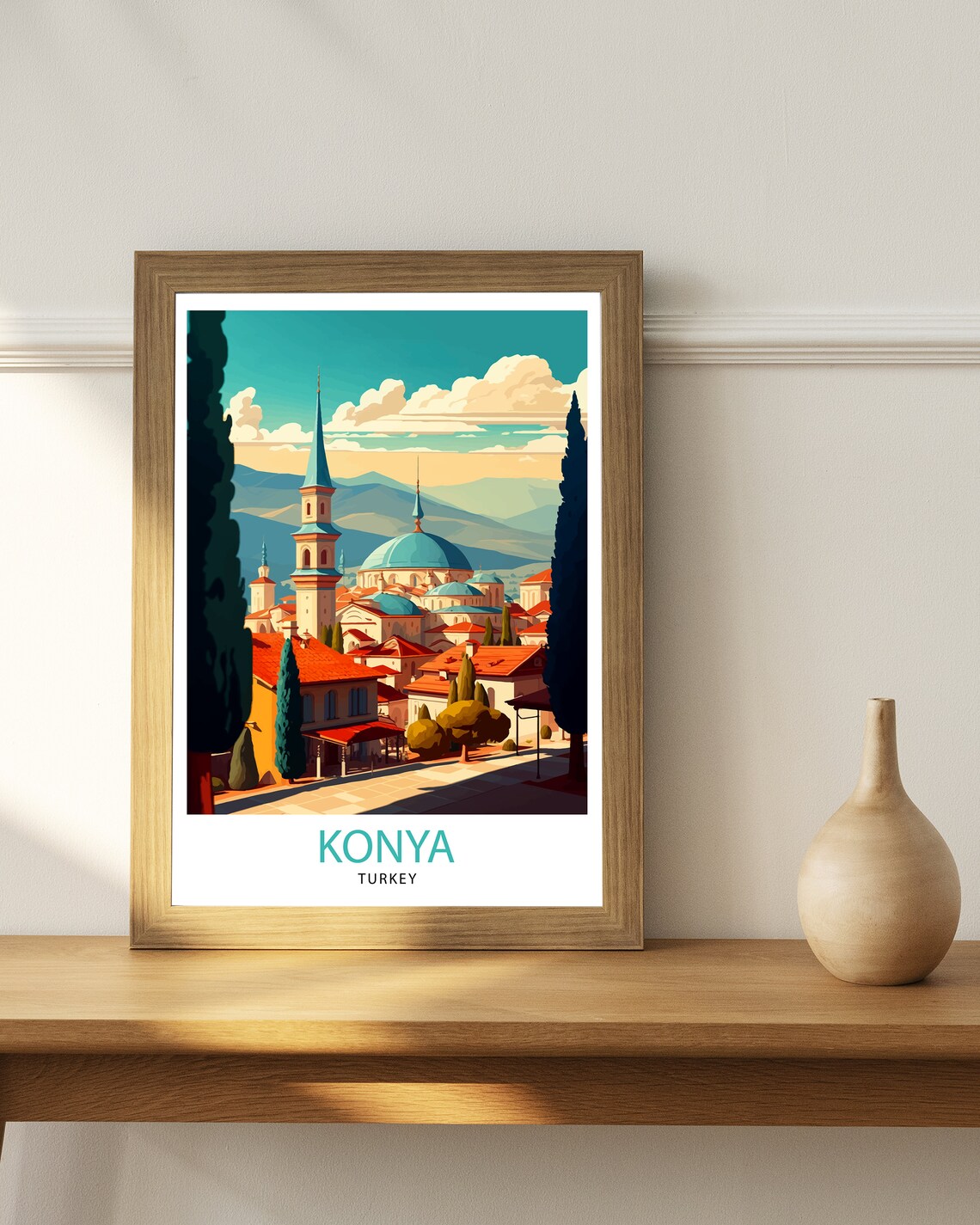 Konya Turkey Travel Poster, Place Wall Decor - Image 3