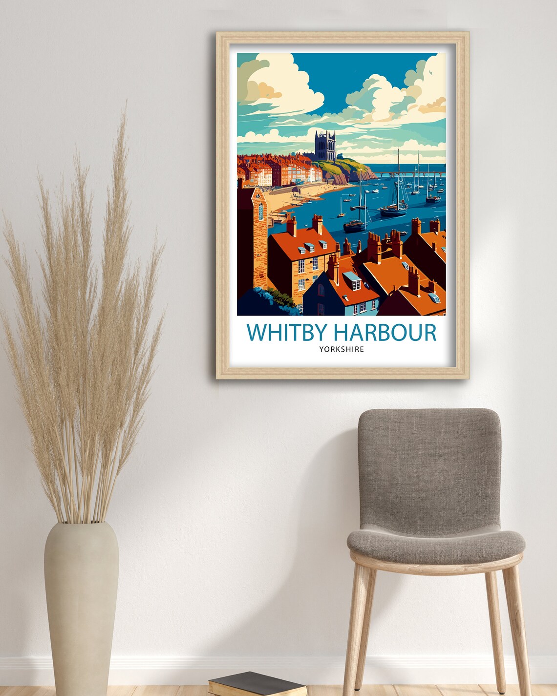 Whitby Harbour Travel Poster, Whitby Wall Decor - Image 3