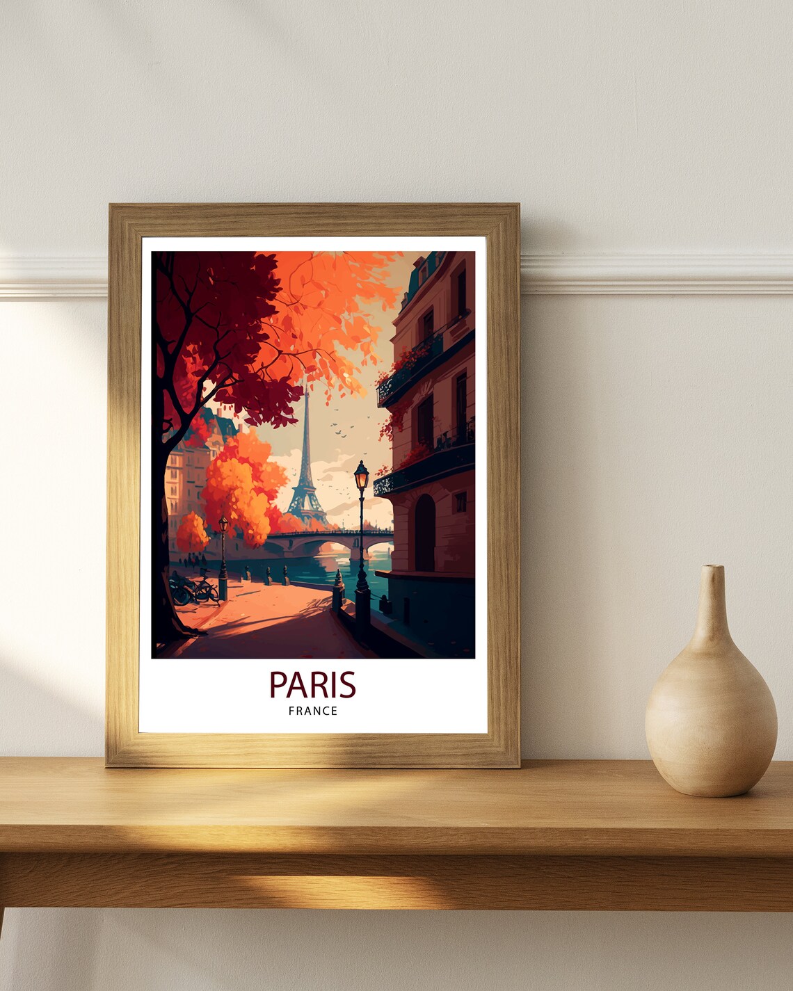 Paris France Travel Poster, Eiffel Tower Art Print - Image 2