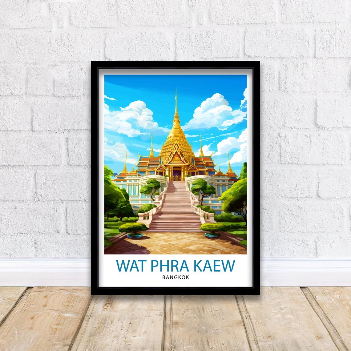 Wat Phra Kaew Bangkok Thailand Golden Temple Grand Palace Poster - Image 2