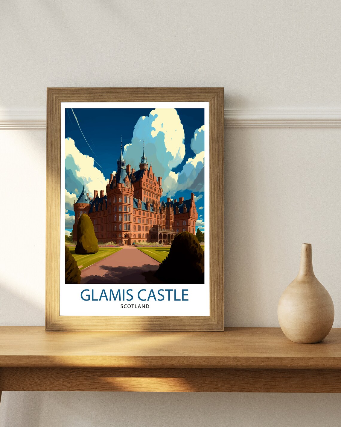 Glamis Castle Scotland Travel Poster, Home Decor - Image 2