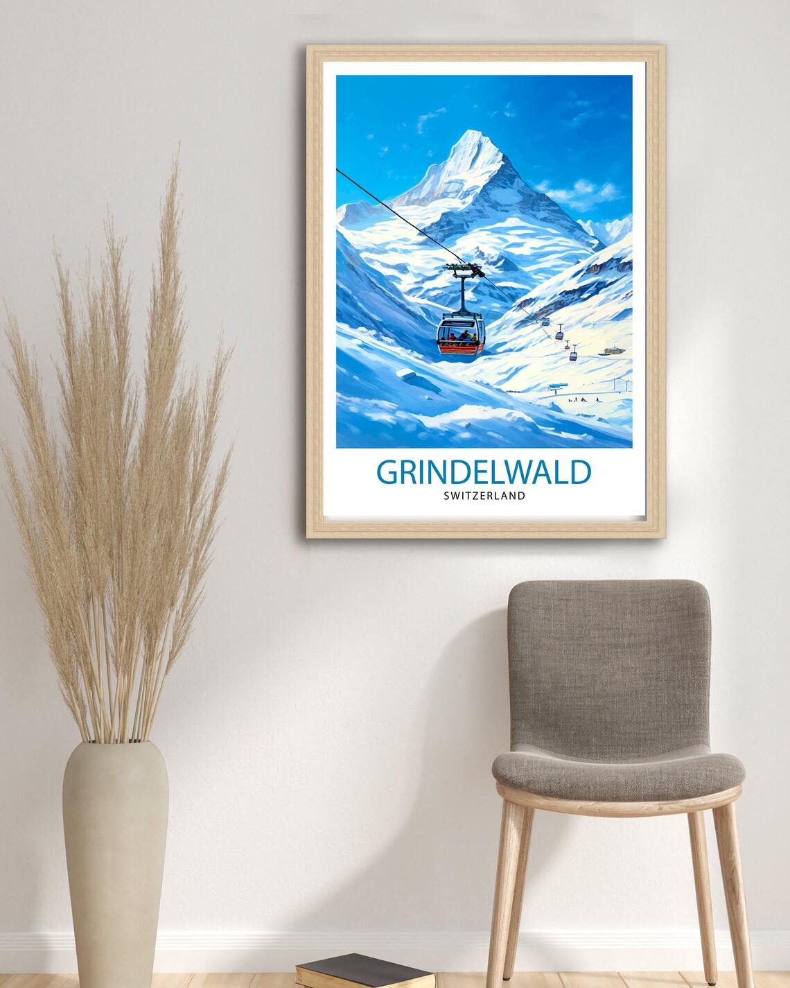 Grindelwald Switzerland Travel Poster, Europe Wall Decor - Image 3