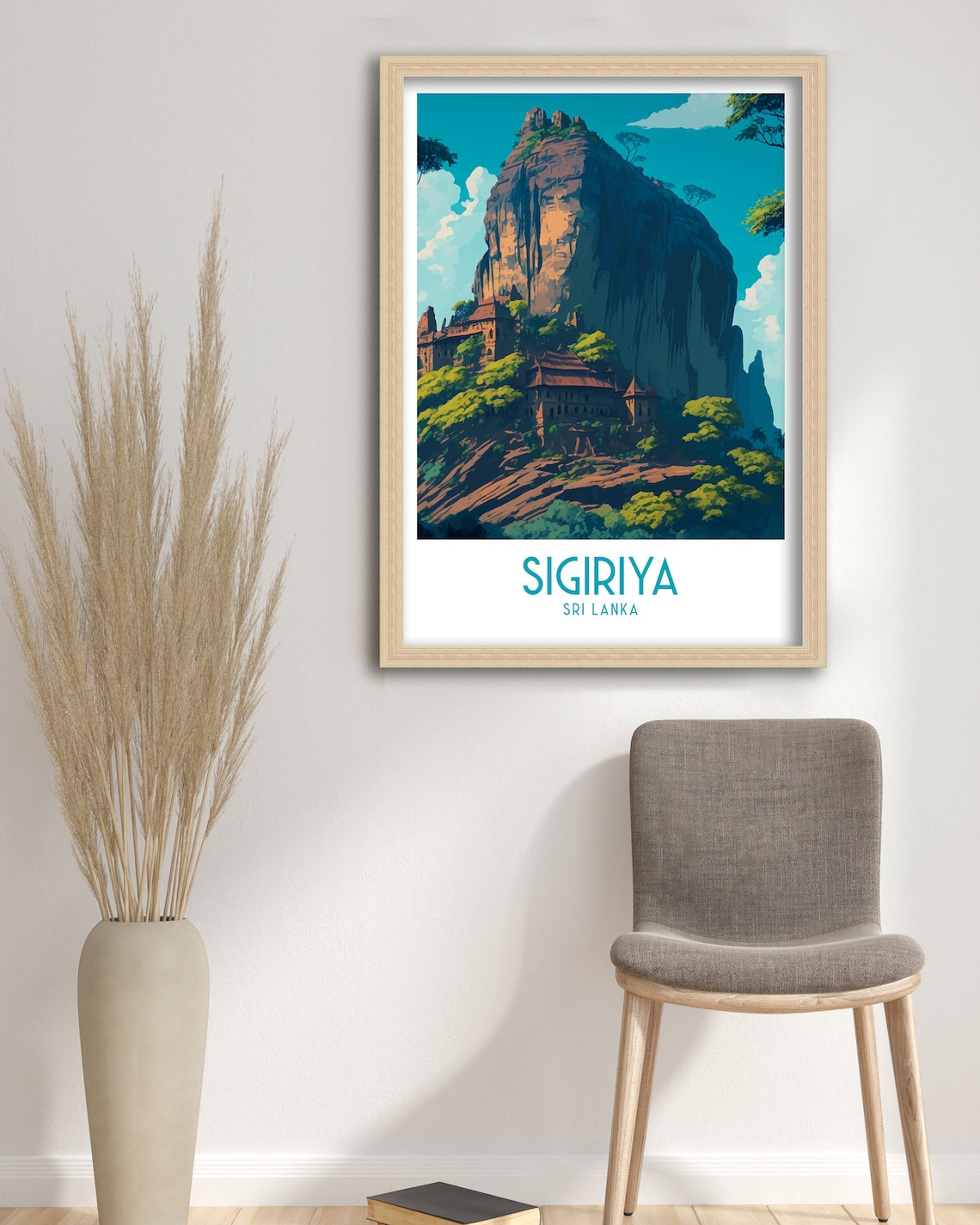 Sigiriya Travel Poster, Sri Lanka Landscape Art Print - Image 3