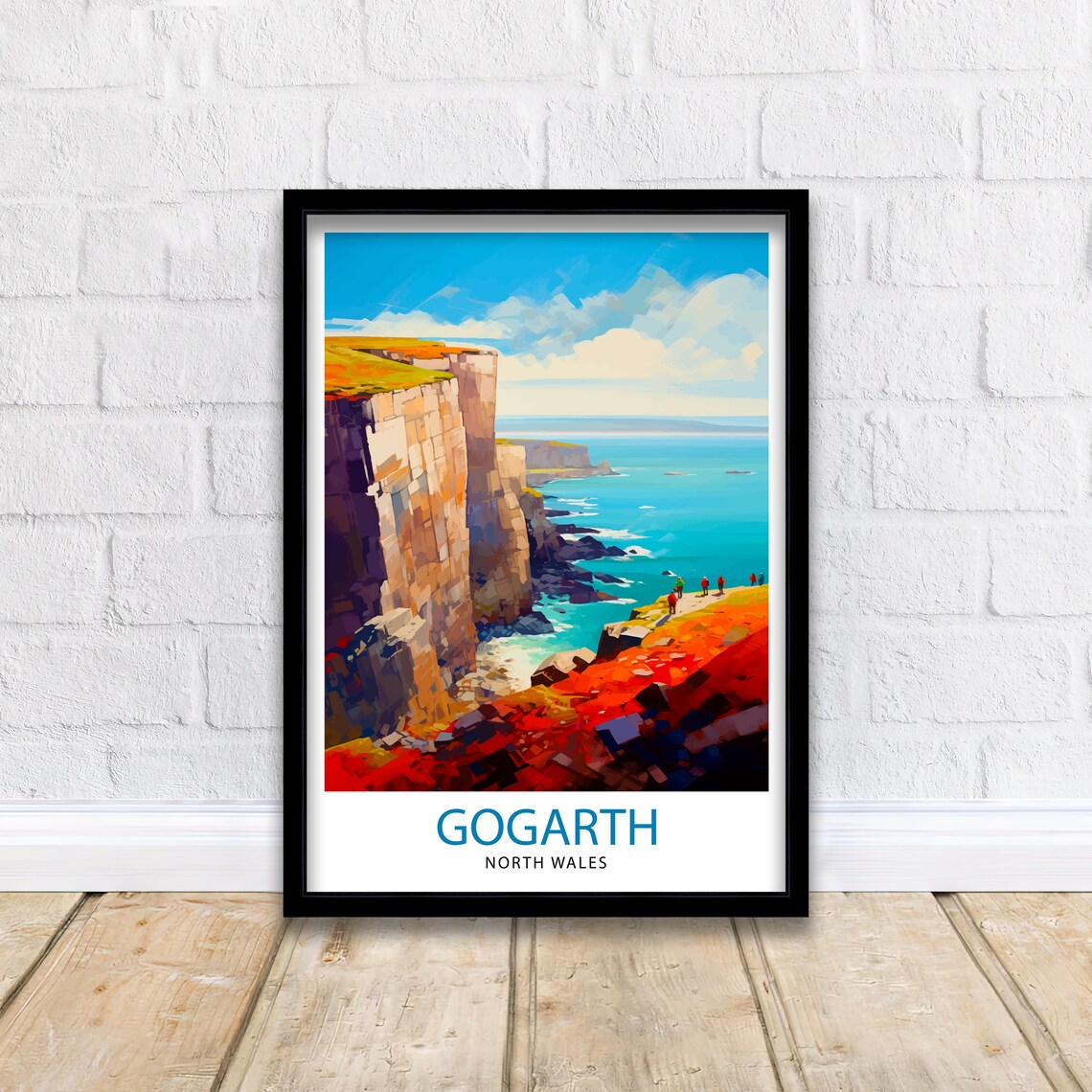 Gogarth North Wales Bold Sea Cliffs Painterly Coastal Colors Poster - Image 2